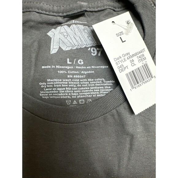 NWT X-Men '97 Men's L Gray Short Sleeve T-Shirt Marvel 100% Cotton NEW - Picture 4 of 4